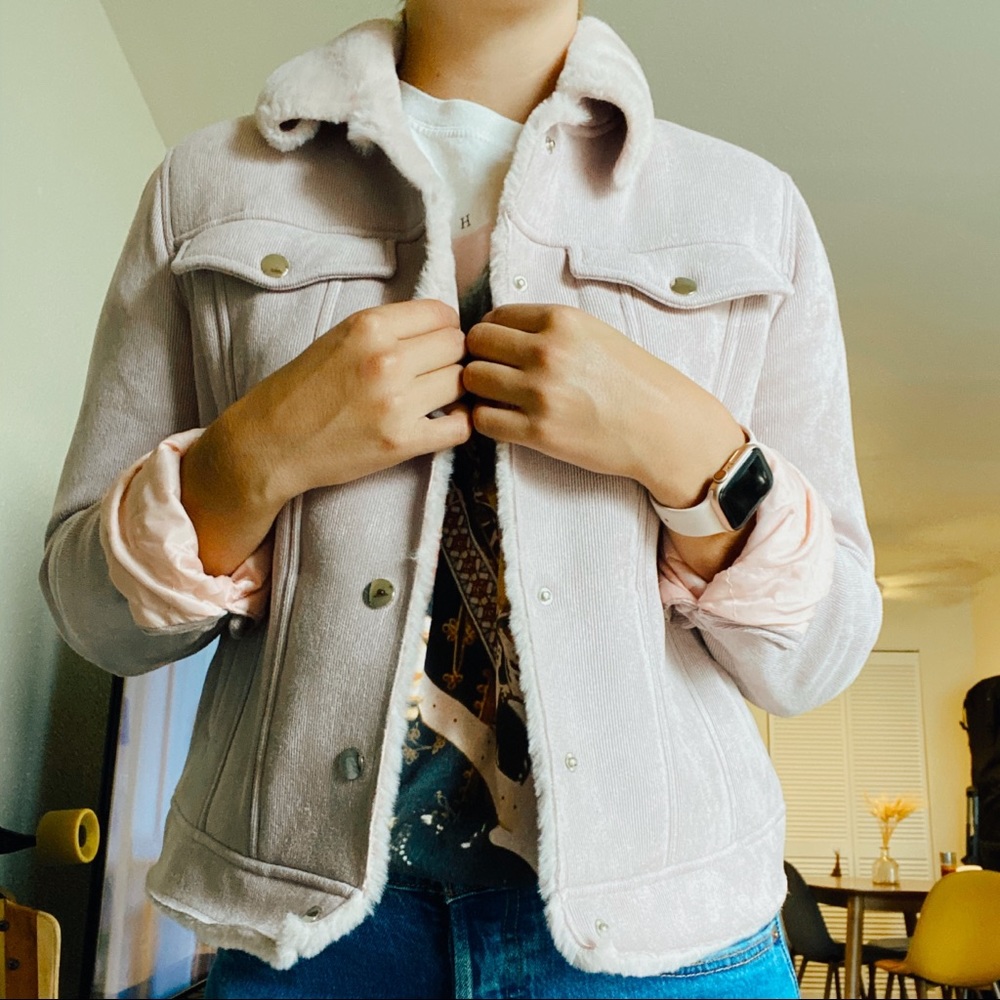 Pink Fuzzy Trucker Jacket - Picture 3 of 3